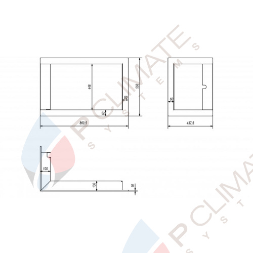 Рамка для топки ZIBI/100/60/L/BS