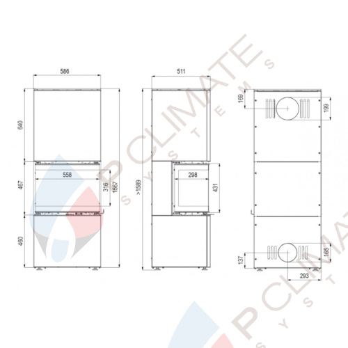 Печь DEFRO HOME INTRA XSM C VER COMPACT 1, 8 кВт, серая сталь