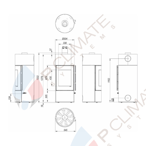 Печь DEFRO HOME ORION, 6,7 кВт