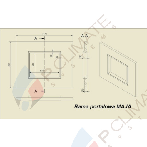 Портал из МДФ HEBAN для топок Maja, Antek