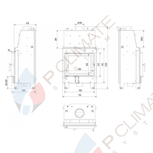 Топка с водяным контуром MBZ/PW/13/W