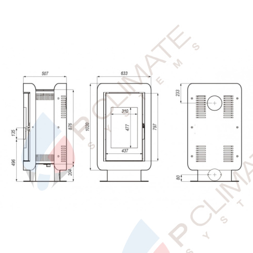 Печь DEFRO HOME OVAL, 9 кВт