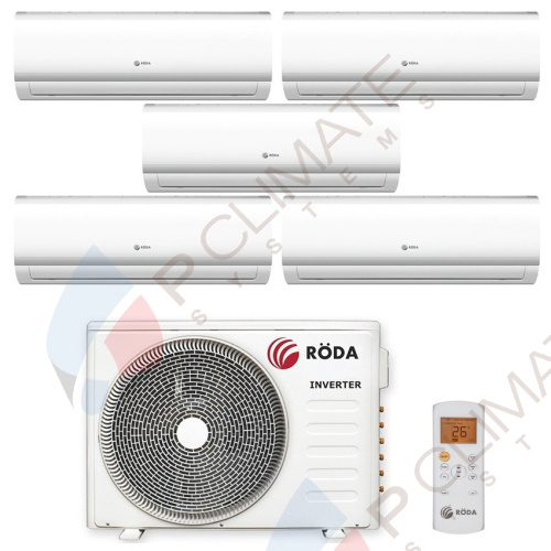 Мульти сплит система Roda RSI-M07WBx3+RSI-M18WBx2 / RUI-5M42BB